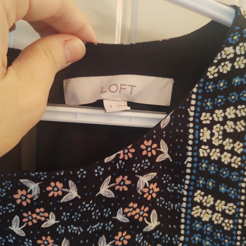 Loft Mixed Pattern Shift Dress - image 5